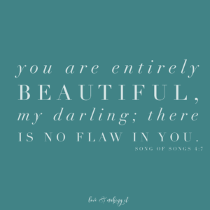 You are entirely Beautiful. Song of Songs 4:7 || loveandmakingit.com